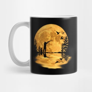 Duck hunting hunter season duck full moon night Mug